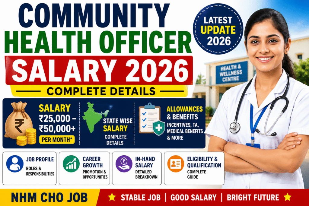 Community Health Officer Salary 2026 State Wise Salary, In Hand Salary, Allowances, Benefits and Career Growth Details
